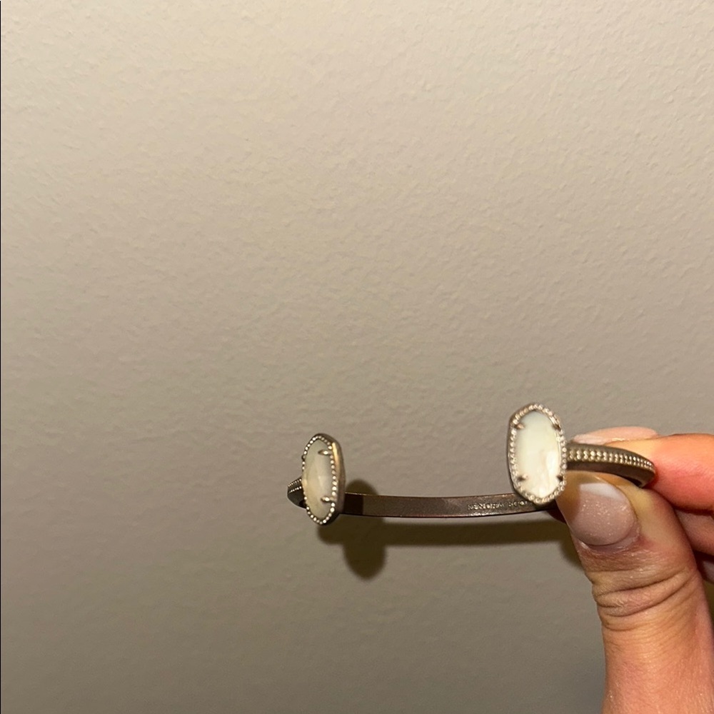 Kendra Scott Silver Bracelet with White Accents